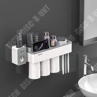 TD® Porte- Brosse à dents Adsorption Magnétique Montage mural de Rangement / Salle de bains Accessoires de salle de bains -3 Tasses