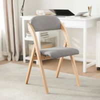 FST40-HG Chaise Pliante En Bois Avec Assise Rembourrée, Chaise Pour Cuisine, Bureau, Etc. SOBUY