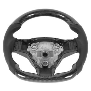 Housse De Volant En Cuir Fibre De Carbone Pour Lexus IS300h, NX300h, RX400h, CT200h - Diamètre 37-38 Cm - Design Sans Bague, Élastique