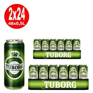 BIERE 2 x Tuborg Pilsener du Danemark 24x 0,5L = 48 canettes 4,9% vol. Une manière