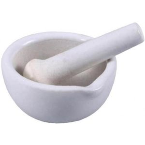 Romote 6ml Porcelaine Mortier et pilon de mélange Bol de broyage blanc 