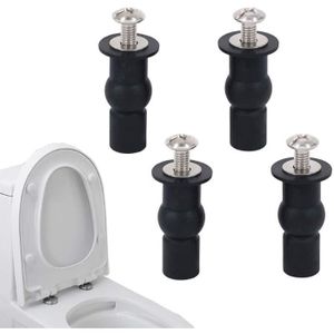 LNIEGE 2pcs Toilettes Vis de sécurité Couvercle supérieur Couvercle Siège WC Fixings Trou borgne Montage Vis Blanc 