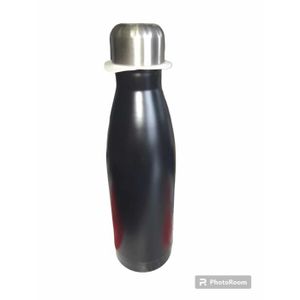 Gourde thermos inox noire - 600 ml - Chamois