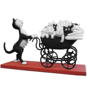 OBJET DÉCORATIF Statuette Les chats par Dubout