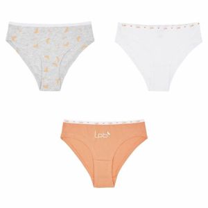 CULOTTE - SLIP Lot x3 Culottes Orange/Blanche/Grise Femme Les Pet