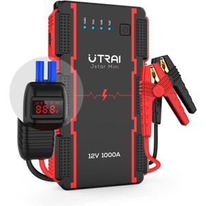 Booster De Batterie Portable 12V Écran LCD - Démarrage Urgence Voiture Moto Camion - Puissant Et Compact
