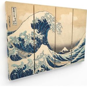 Poster La Grande Vague De Kanagawa Hokusai - 91,5 X 61 Cm Impression Qualité Supérieure