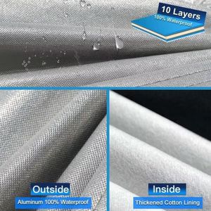 BÂCHE DE PROTECTION Housse de voiture 10 couches imperméable et respirante 100 % imperméable pour l'extérieur – Résistante à la pluie, à la neige[Q8567]