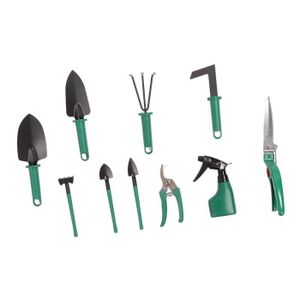 BOITE A OUTILS Trousse d'outils de jardin VGEBY - 10 Pièces - Kit D'Outils de Jardinage - Blanc - Fer, Plastique
