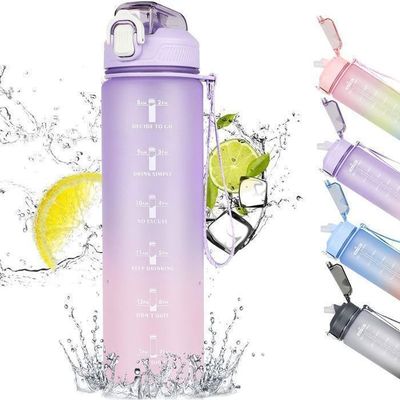 Gourde pour enfants - 600 ml - gourde robuste et incassable - étanche avec paille