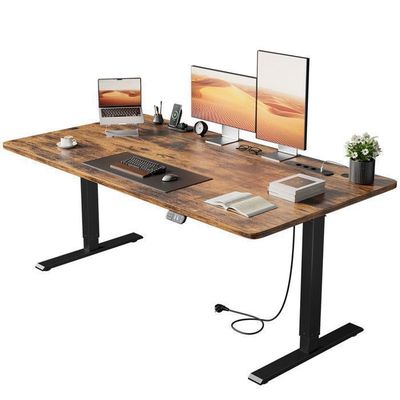 Bureau Assis Debout Bureau Mobile Réglable Hauteur LIFEZEAL - Table Ordinateur Roulettes Avec Étagères Rangement Table Travail Mobile