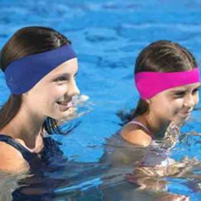 Bandeau De Natation Néoprène Enfant - Protection Des Oreilles, Ajustement Boucle/crochet, Taille M Bleu | Pour Piscine, Bain, Activités Aquatiques