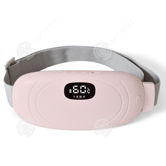 KARFUN Ceinture Chauffante Menstruelle Portable – 3 Niveaux Chaleur + 3 Modes Massage Vibration – Soulage Crampes & Douleurs