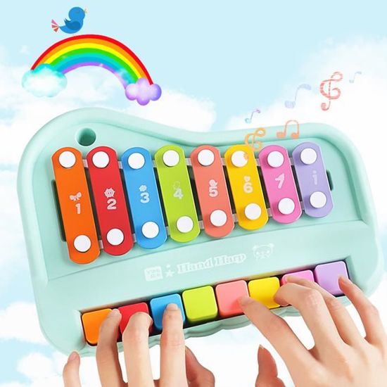 Jouets Xylophone pour Bébé pour Enfants de 6 Mois Jouet Instrument de Musique 2 en 1 pour Tout-Petits de 8 9 12 18 Mois Cadeaux d'Anniversaire pour Garçons et Filles de 1