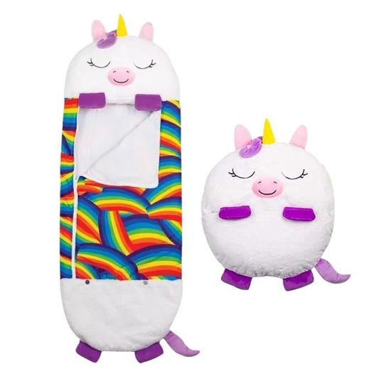 Sac De Couchage Chaud Pour Enfants Avec Oreiller Amovible - Tapis De Sieste Pliable Filles Garçons 150x60cm