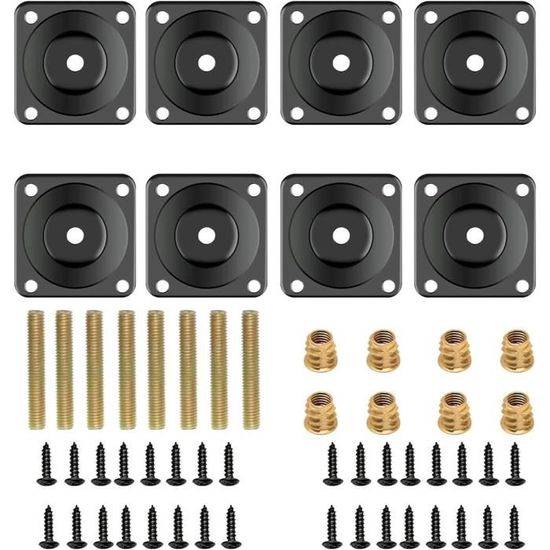 UP100 Ensemble de disques de Fixation de Snowboard Disque Noir (Paire) Pièces de Rechange pour Fixations Plaques de Montage avec Jeu de Fixation à vis (Diamètre 104 mm