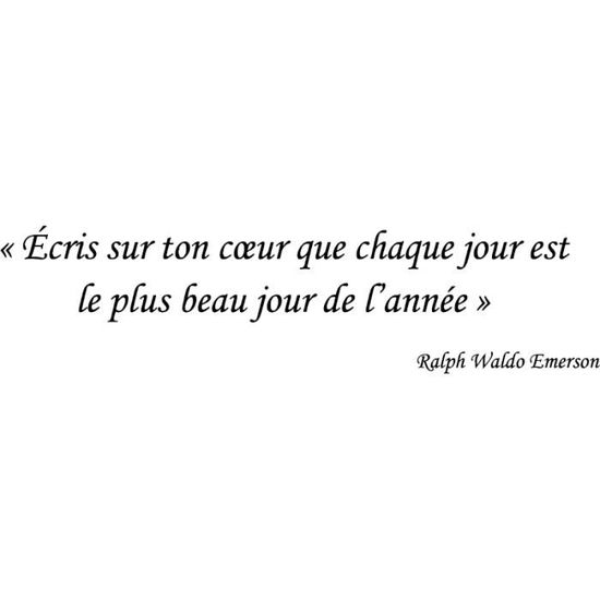 Stickers Citation Ralph Waldo Emerson Serenitenoir 29 4 X 1 Cm Cdiscount Maison