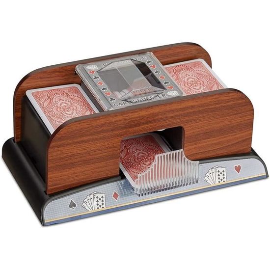Mélangeur automatique pour 6 jeux de cartes - format poker ou bridge