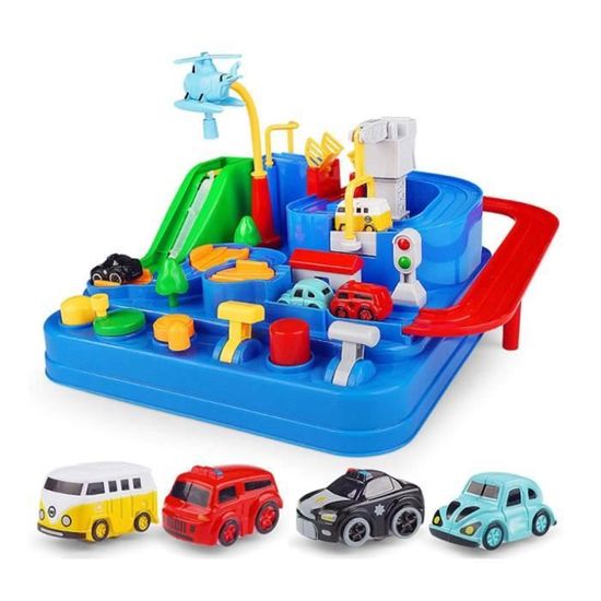 Circuit Voiture Enfant, Jouet Daventure de Voiture, Piste Aventure de Voiture Jouet, Jeux Educatifs Montessori pour Garçon Fille - Jeux - Jouets