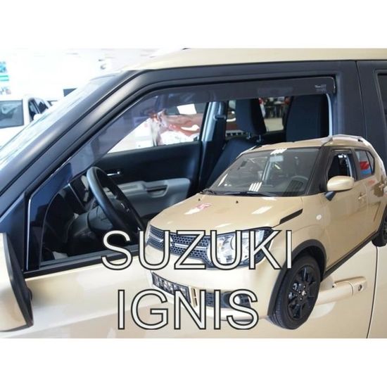 Déflecteurs Latéraux ClimAir Noirs Pour Suzuki Ignis 5 Portes 2016+ - Verre Acrylique, Réduction Bruit & Pluie - 8