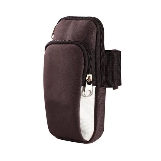 Brassard Universel Pour Téléphone Course - Poche Zip, Trou Pour écouteurs, Taille S (18x10 Cm), Noir - 4