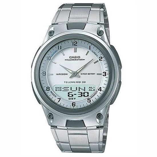 Montre Sport Casio AW80D7AV Argenté Acier Étanchéité 5 ATM Argenté, Sport Achat