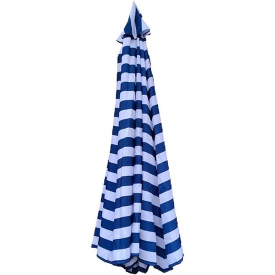 Auvent De Rechange Pour Parasol De Patio 2,7 M (8 Baleines) - Polyester, Résistant UV Et Eau - Couleur Turquoise