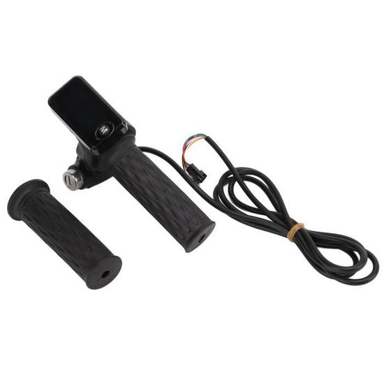 Lot De 3 Poignées D'accélérateur Pour Vélo/scooter électrique - Ouverture 22mm, Câble 35cm, 48V - Noir