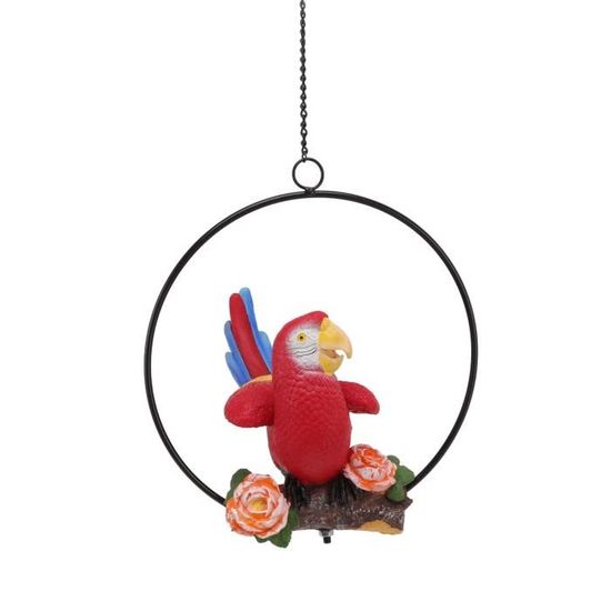 Statuette Perroquet En Fer – Style Antique – Multicolore – 35 Cm – Neuve (Aubahö)