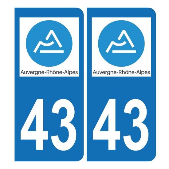 Autocollants Plaque Immatriculation Bretagne - Lot De 2 - Dimensions Officielles 45x100mm