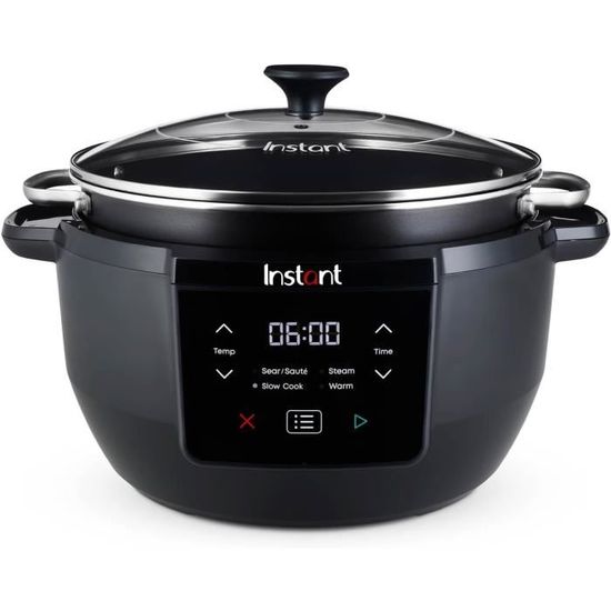 Mijoteuse Électrique 1L Avec Minuterie 24h - Pot En Céramique Amovible, 200W, Idéale Pour Soupes, Riz, Ragouts