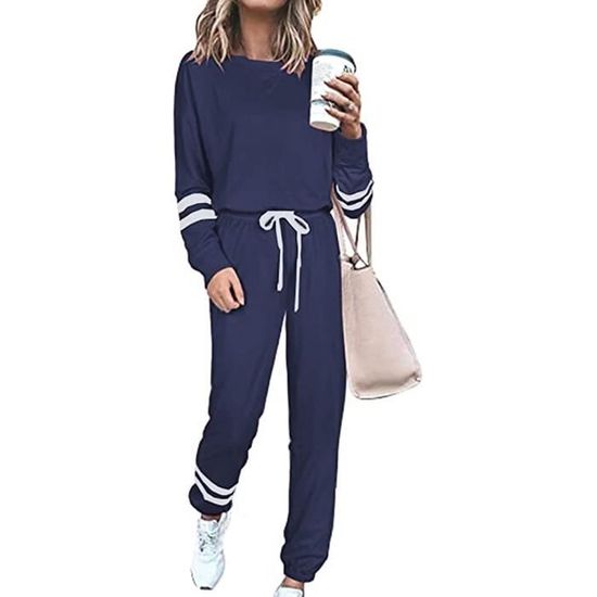 Ensemble De Sport Femme 2 Pièces - Sweatshirt Et Pantalon Confortable Pour Yoga, Maison Et Sport