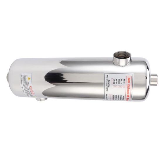 Échangeur De Chaleur Piscine 60 KW En Acier Inox 304 - Débit Piscine 250 L/min, Eau Chaude 30 L/min - Pour Système De Chauffage Piscine