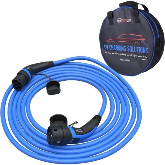 Câble De Charge EV Service Type2 - 5m - 16A Triphasé (11kW