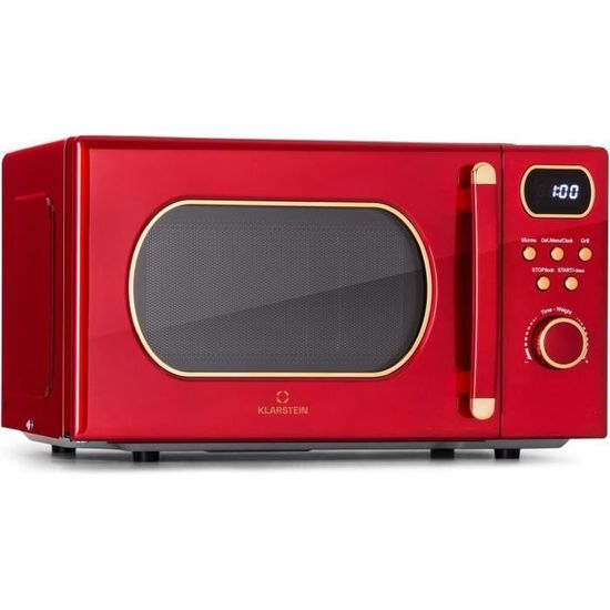 Micro Onde Grill, Four MicroOnde Gril Multifonction 800W, Vintage En Acier Inoxydable, Grand