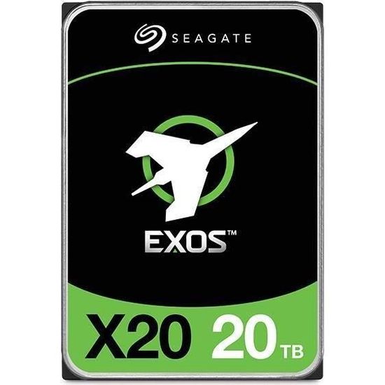 Seagate Exos X20 - Festplatte - 20 TB - intern - SAS 12Gb/s - 7200 U/min - Puffer: 256 MB - ST20000NM002D