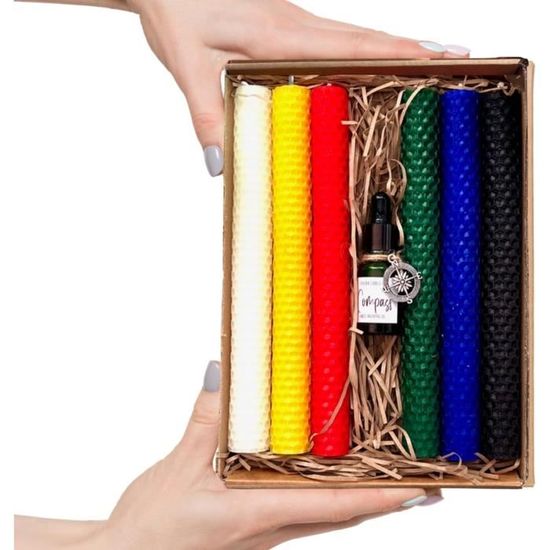 Lot De 4 Bougies Pilier En Cire D'Abeille 100% Pure - 18x6 Cm, 10h De Combustion, Dorées