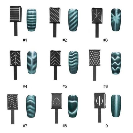 15pièces Nail Tools Aimant Ongle Vernis Gel œil Chat, Aimant œil Chat Pour Ongles Ensemble Aimant Vernis Magnétique, Aimant Puissant Pour Vernis à Ongles Gel œil Chat Aimant à Double Extrémité