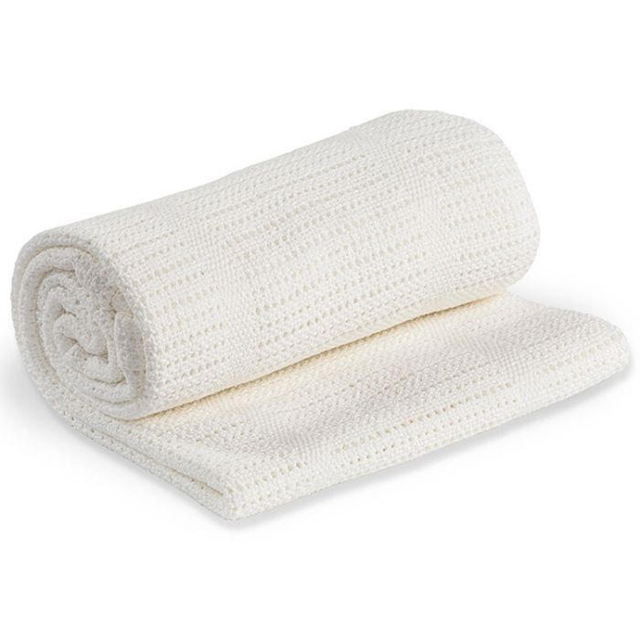 Lulujo - Couverture tricot de coton - Blanche - ELEMENTS FOR KIDS