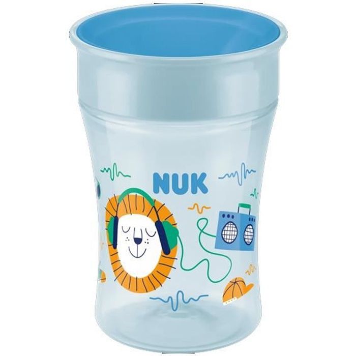 Nuk Magic Cup 360° Tasse d'Apprentissage +8m Bleu Lion 230ml