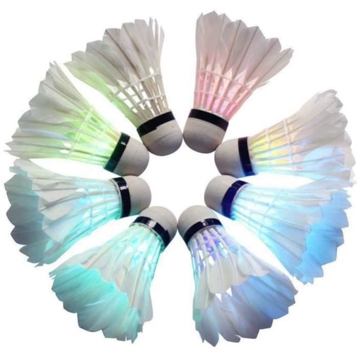 RAQUETTE DE BADMINTON RZBZBRY Boule De Badminton De Formation De Plume d'oie Lumineuse De Nuit De Lueur De Volant LED pour des Ac608