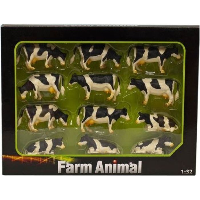 Kids Globe Ensemble de vaches 12 pièces 1:32