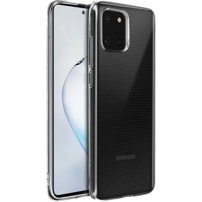 Coque Samsung Galaxy Note 10 Lite Silicone Flexible Ultra-Fin Transparent Blanc