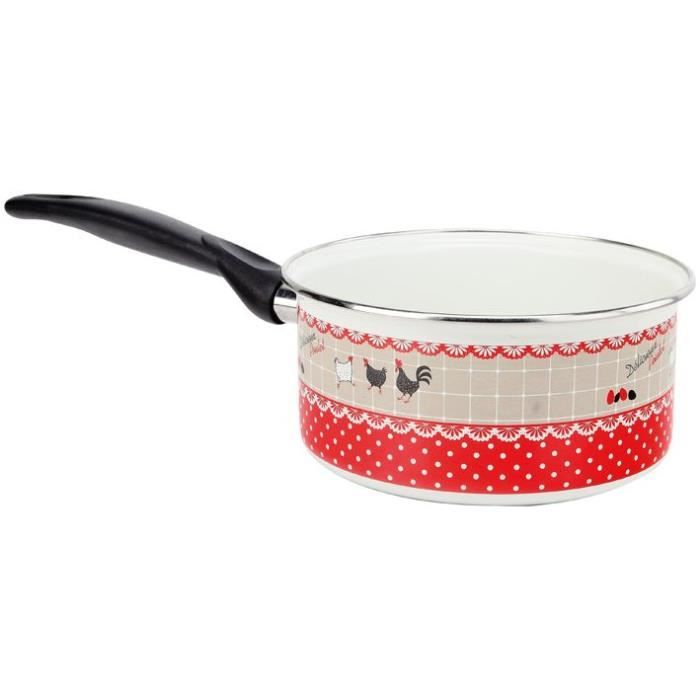 BAUMALU Casserole poule en acier émaillé - 18 cm - Tous feux dont induction