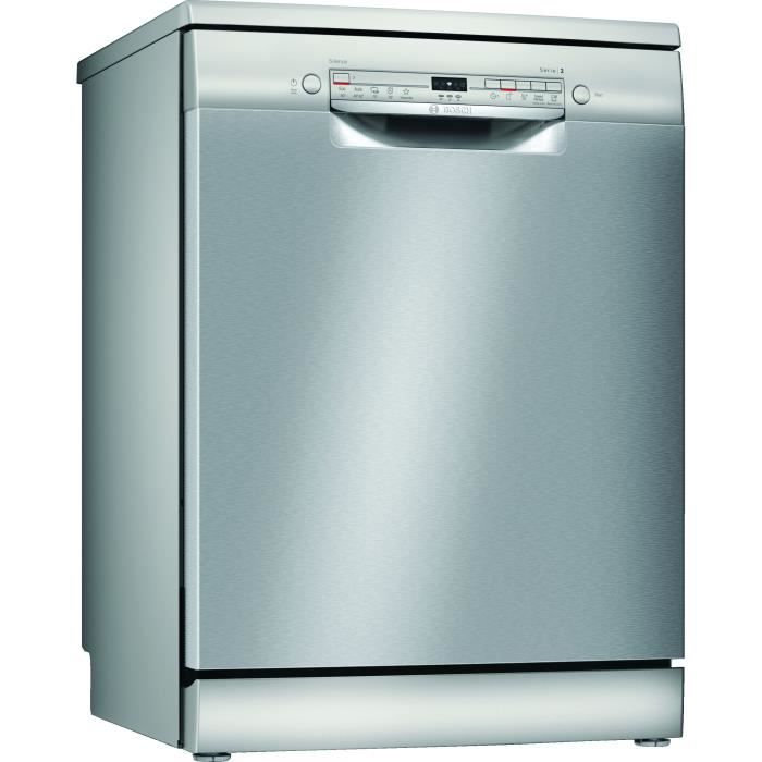 Lave-vaisselle pose libre BOSCH SMS2ITI12E SER2 - 12 couverts - Induction - L60cm - Home Connect - 48 dB - Silver/Inox