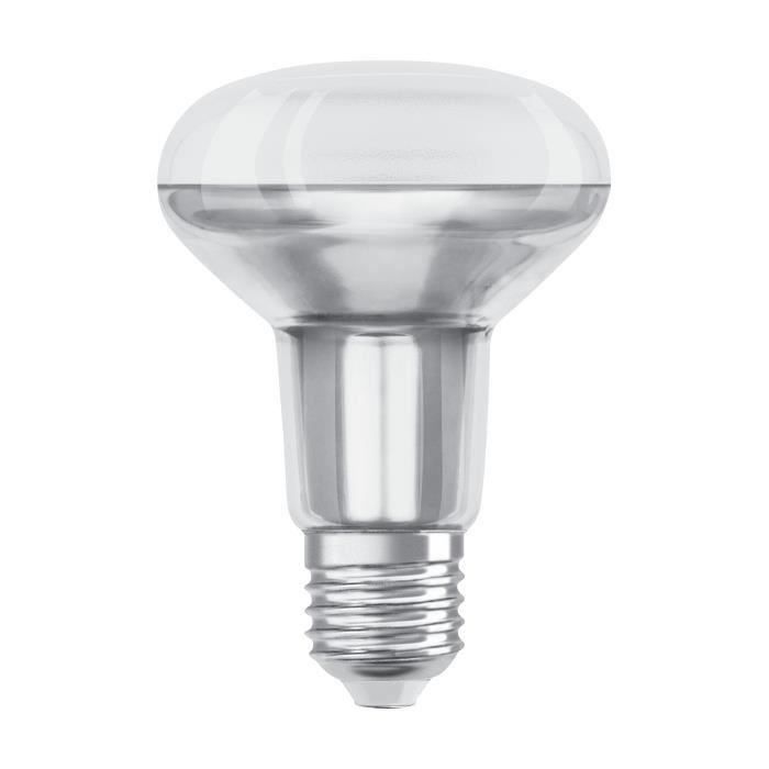 OSRAM Spot R80 LED E27 - 9,6 W équivalent 100 W - Clair - Blanc chaud (Lot de 2)