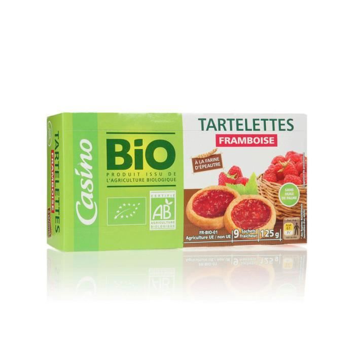Tartelettes napées framboise bio - 125g