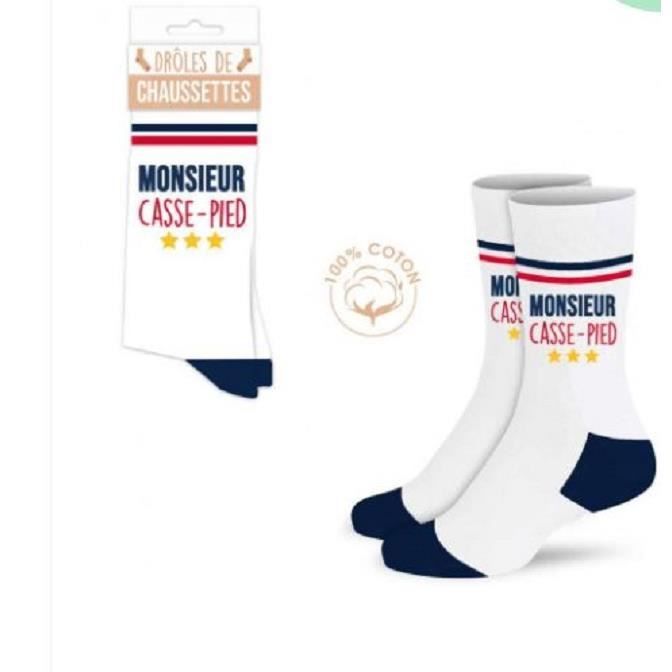 2 Paires Chaussettes Monsieur Casse-Pied T 39/45