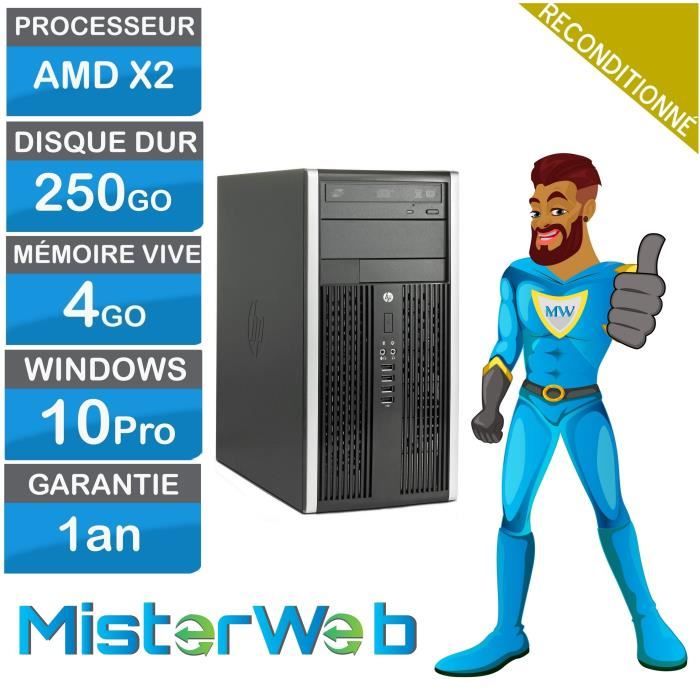 Ordinateur De Bureau Format Tour - Hp 6005 Mt Tour- 250 Go - 4go