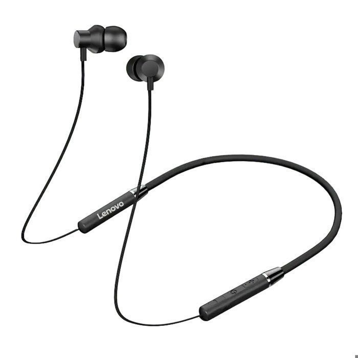 Lenovo HE05 BT Écouteurs BT5.0 Sport Casque Anti-Transpiration Sans Fil Running Casque Antibruit Magnétique Écouteurs-Noir